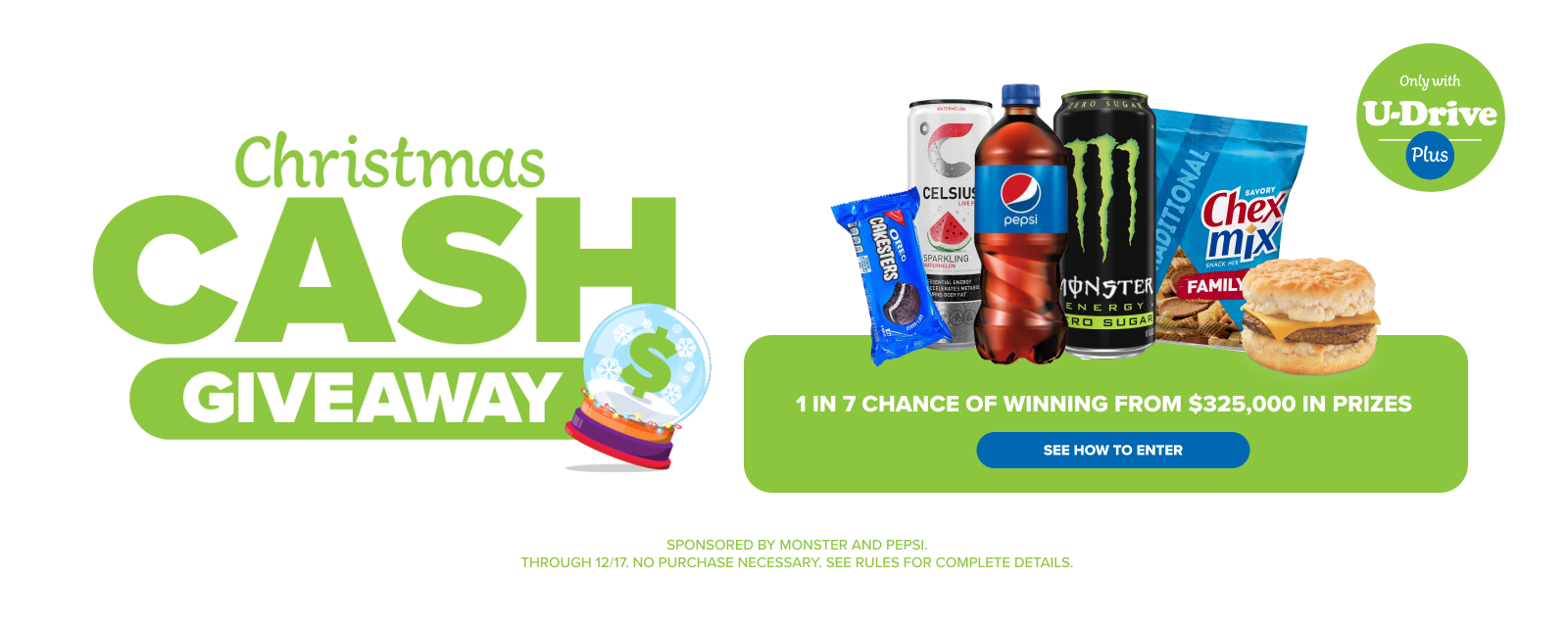 Click here for official rules of the UDF Christmas Cash Giveaway