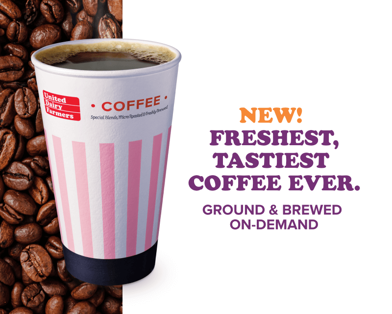 New! Freshest, Tastiest Coffee Ever. Ground and brewed on-demand