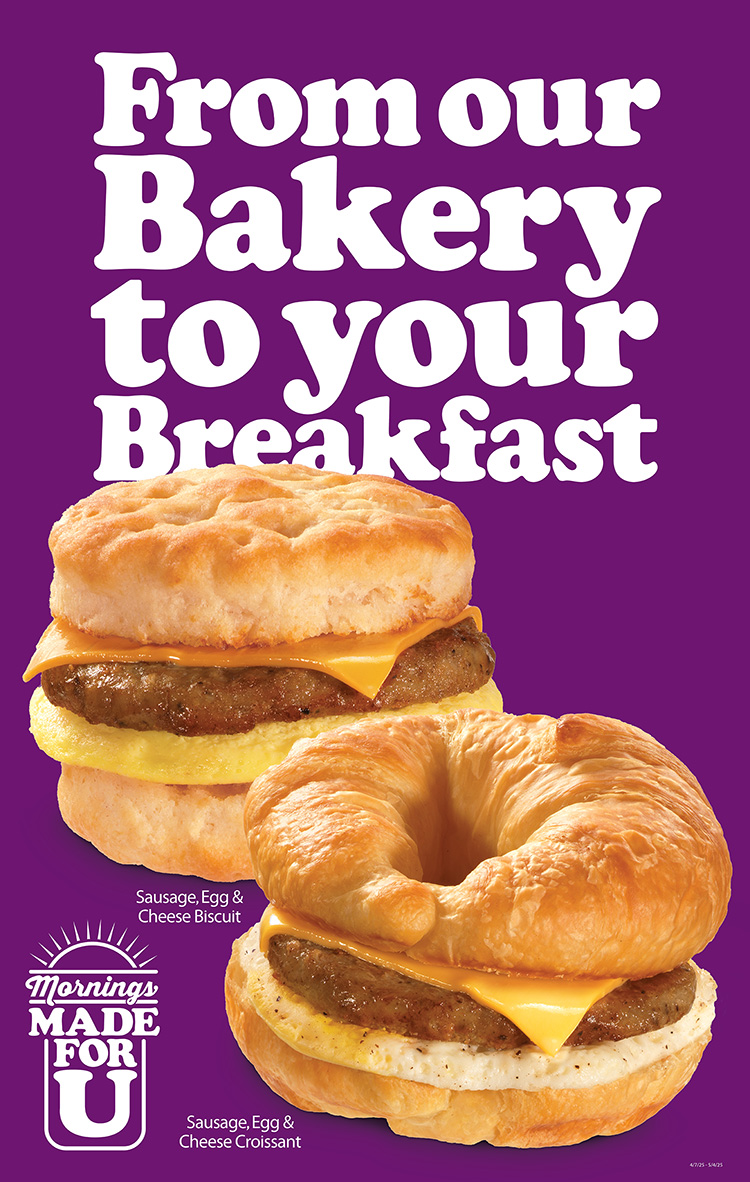 Hot breakfast sandwiches - From our bakery to your breakfast