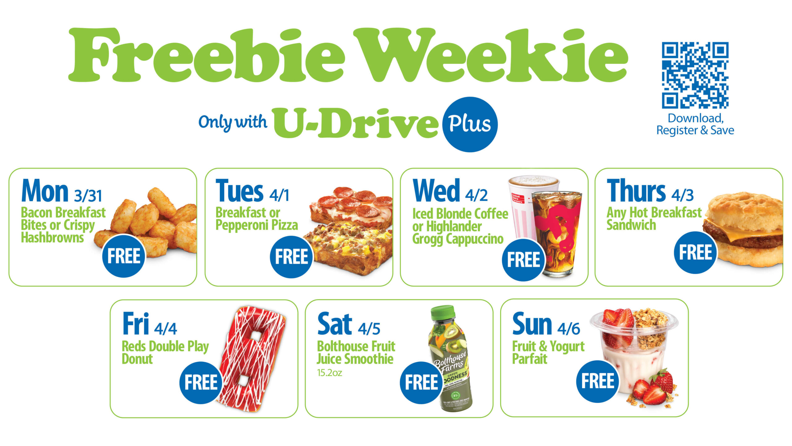 Freebie Weekie 2025 Schedule